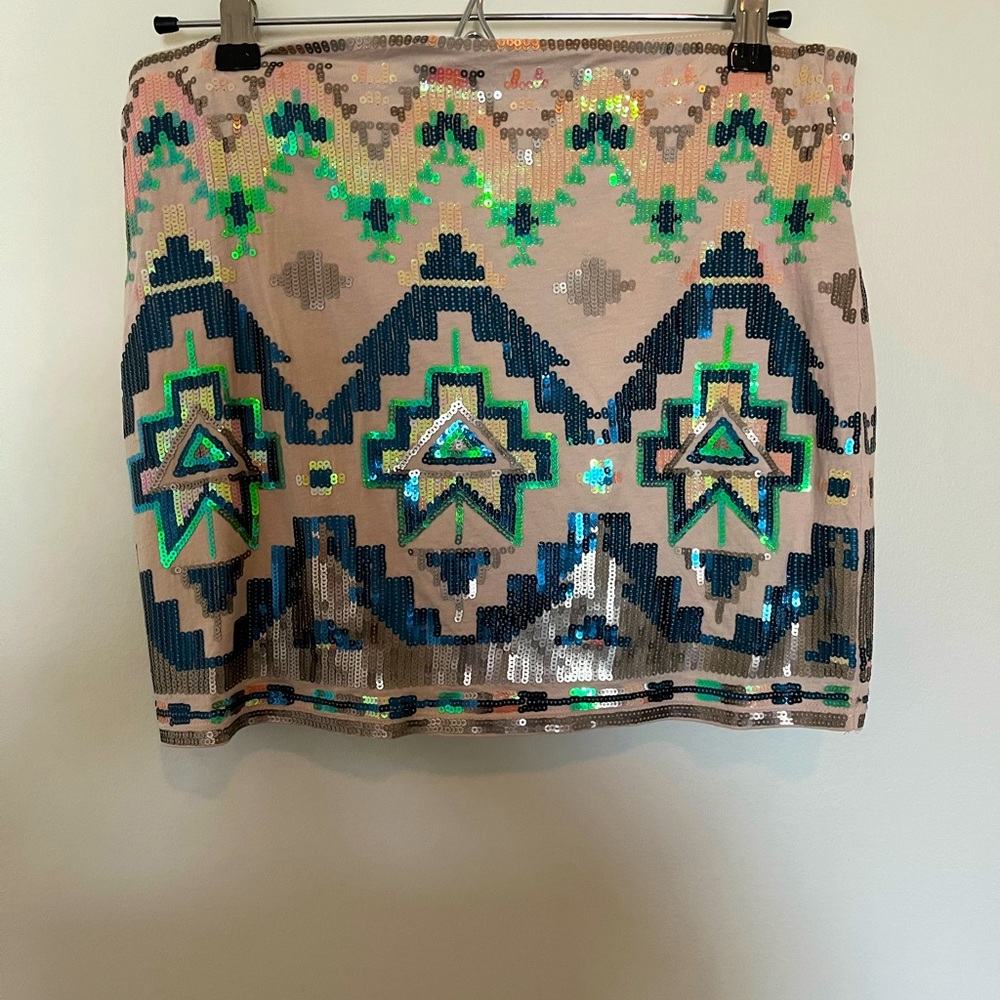Express Sequin Mini Skirt